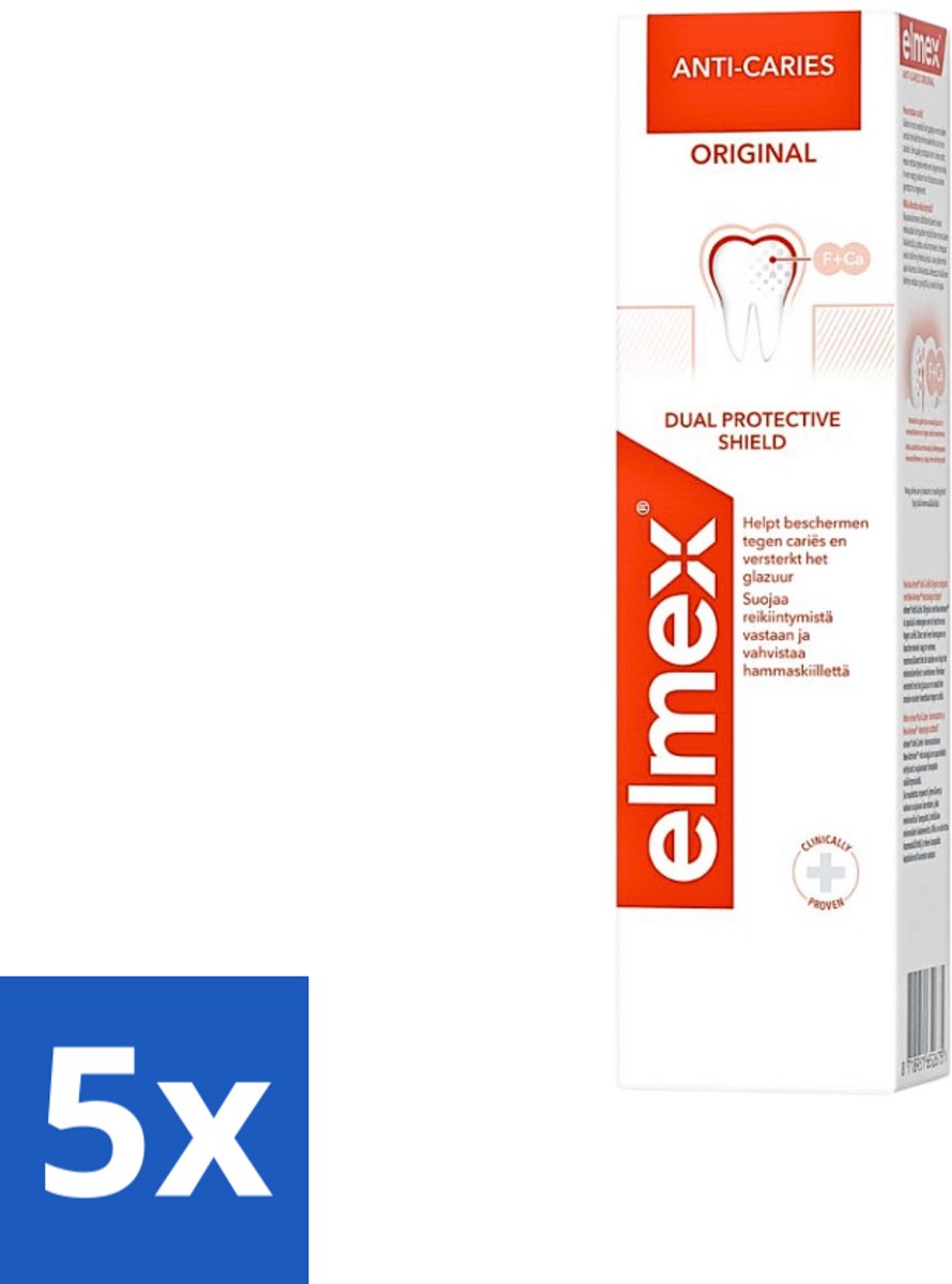 Elmex Tandpasta Anti-Cariës Original 75 ml - Bulkverpakking - 5 stuks