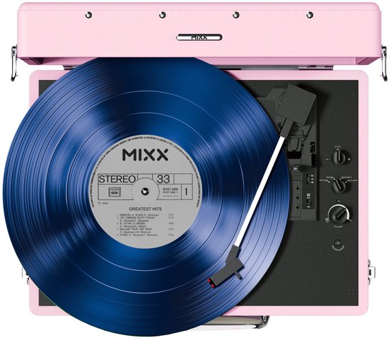 Mixx Revival 55 Stereo Vinyl - Platenspeler - Bluetooth - 33/45 RPM - Draagbare Koffer - Roze — afbeelding 3