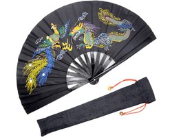 Grote Handopvouwbare Ventilator - Chinese/Japanse Kung Fu Tai Chi Handventilator voor Decoraties, Dansen en Cadeau