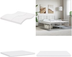 vidaXL Schuimmatras 7 zones hardheid 20 ILD 160x200 cm wit - Schuimmatras - Schuimmatrassen - Matras - Bedmatras