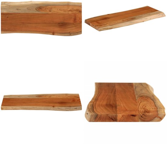 vidaXL Tafelblad rechthoekig natuurlijke rand 140x40x2,5 cm acaciahout