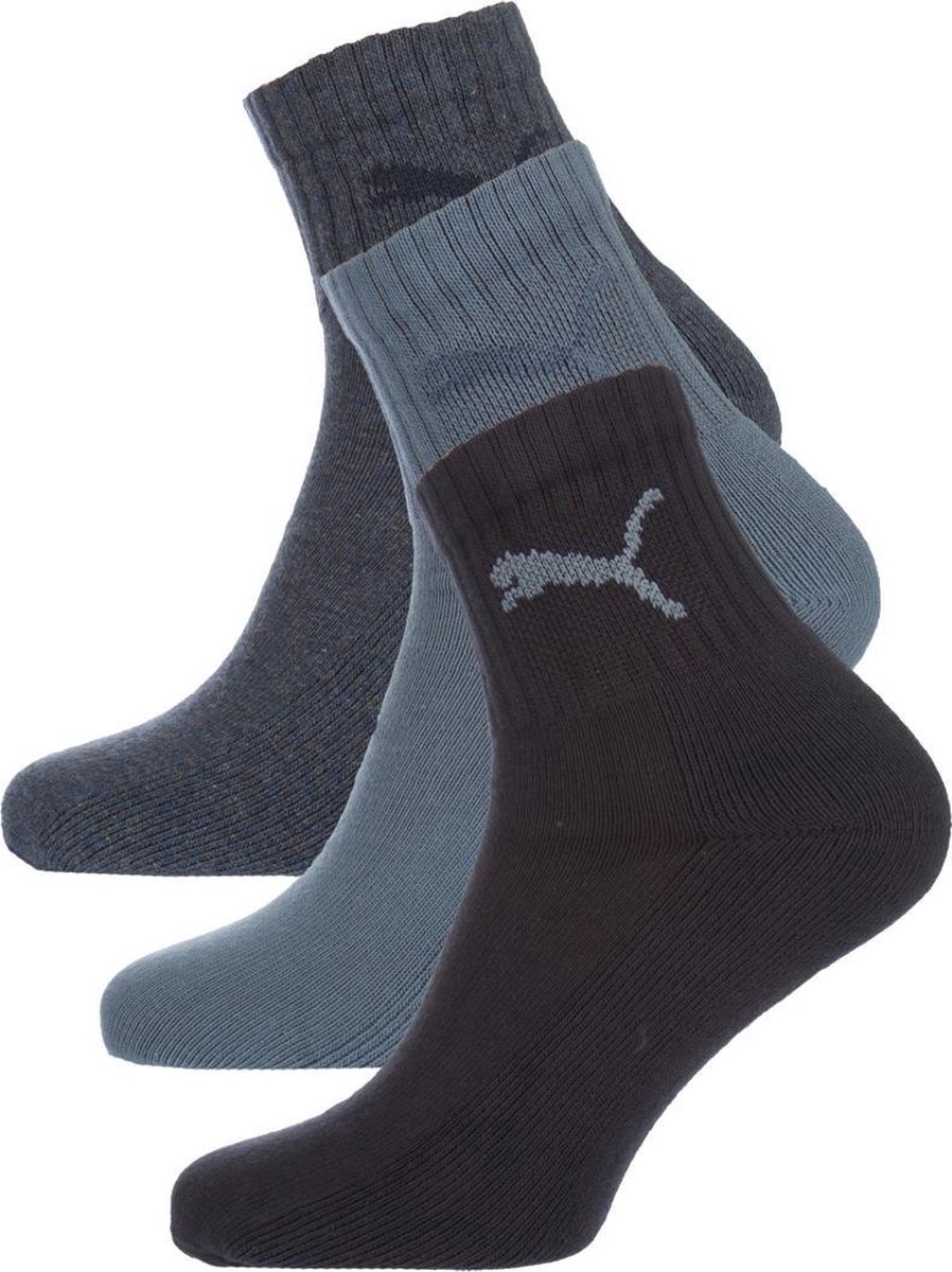 Puma 3-pack Korte Sport Sokken Unisex Zwart