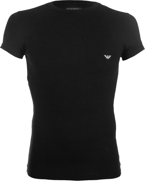 Emporio Armani - Basis T-Shirt Ronde Hals Zwart - S