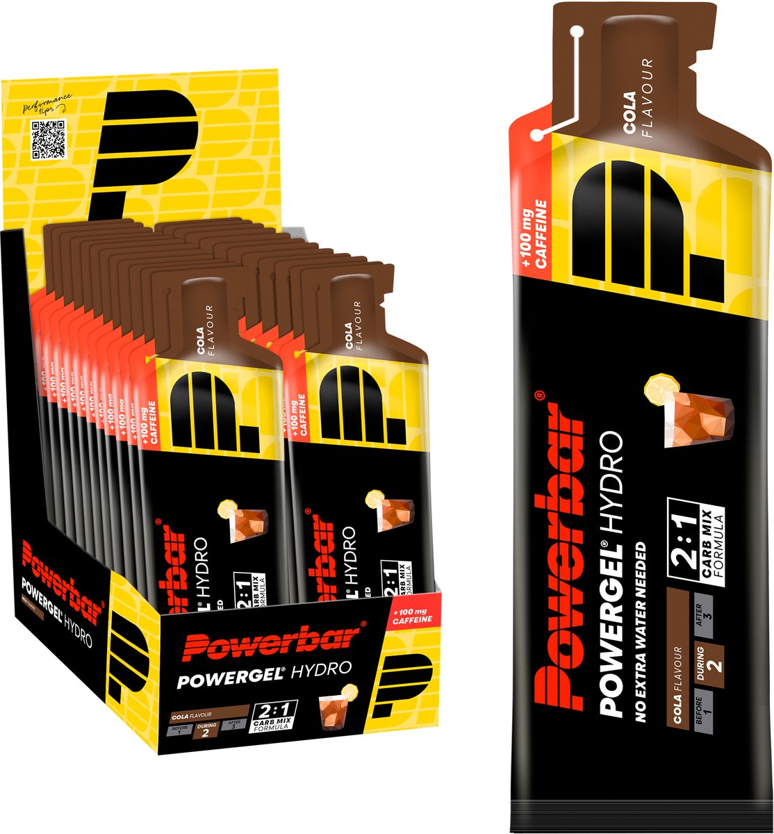 Goedkoopste Powerbar Energiegels | Powergel Hydro | Cola (met cafeïne) 24x67ml
