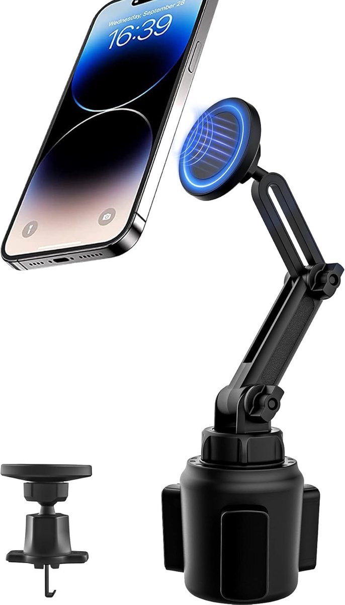 Magnetische Autotelefoonhouder voor Bekerhouder en Ontluchter - 2-Pack met Sterke Magneten