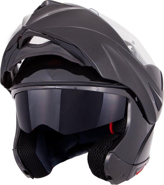 bol.com | Vinz Systeemhelm / Motorhelm / Flip-up Helm - Zwart - Large