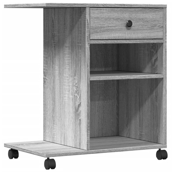 Printerkastje 49x40x22,5 cm bewerkt hout sonoma eikenkleurig