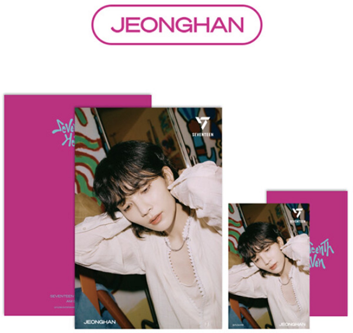 KPOP SEVENTEEN - JEONGHAN, HEAVEN AM 5:26 Ver. - Lenticulair ansichtkaart & Mini Kaart - Beperkte Voorraad - Geimporteerd uit Korea - Gratis verzending