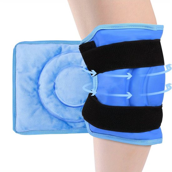 Dutchers® Icepack Knie - Knieverband - Gelpack - IJspack bij blessure - Koud compres - Herbruikbaar - Hot / Coldpack - Coolpack met elastische band - Warm en Koud Kompres