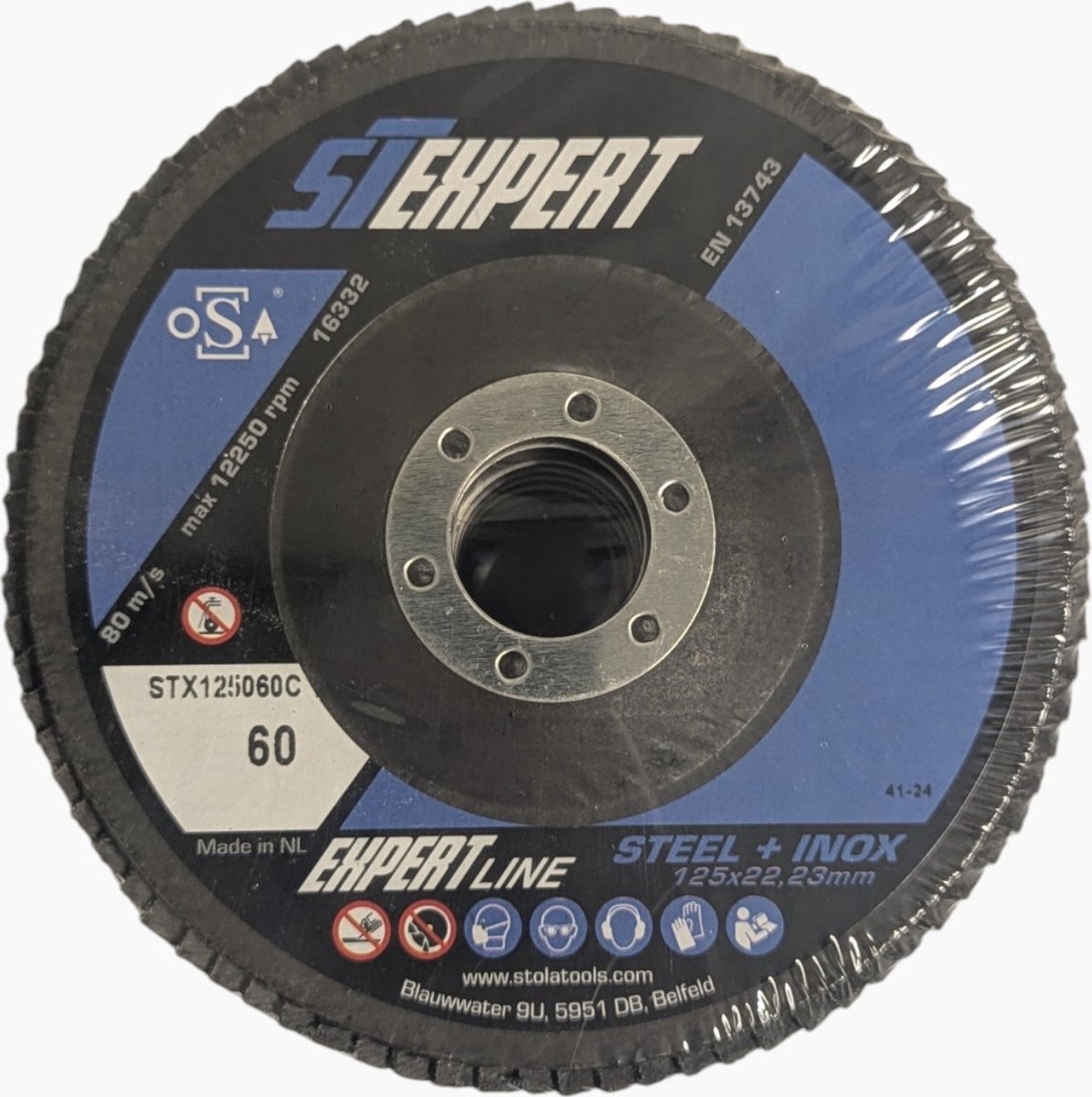 ST Expert Lamellenschijf 125 mm - P60 - 10 stuk(s) - Voor staal en RVS