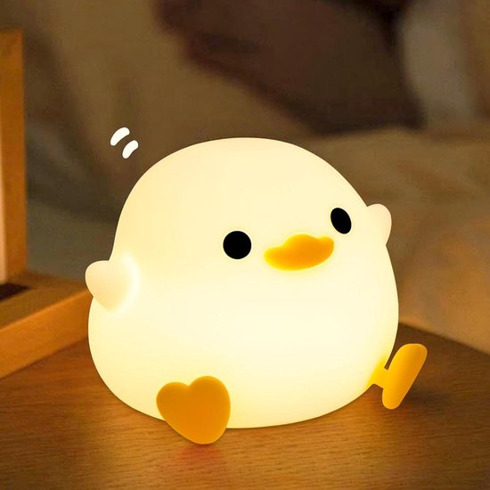Duck-nachtlampje Geschikt voor kinderen, Kawaii Kid-nachtlampje, draagbaar aanraakdimmend kindernachtlampje, oplaadbaar kan worden getimed kindernachtlampje pasgeboren meisje cadeau van Merkloos — afbeelding 2