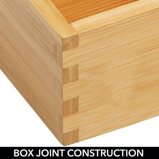 KitchenBrothers Bamboe Ladeverdeler - 4 Stuks - Uitschuifbaar