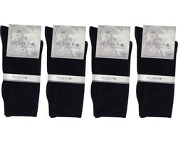 4 Paar Merino Sokken - Merino Wollen Sokken - Maat 35-38 - Naadloos - Zwart - Merino Wol - Dames en Heren - Merino Wollen Kousen - Zacht