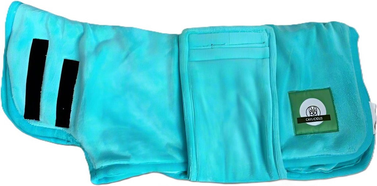 Cavlicious® hondenbadjas - zware kwaliteit - microvezel - lichtblauw - 2XL