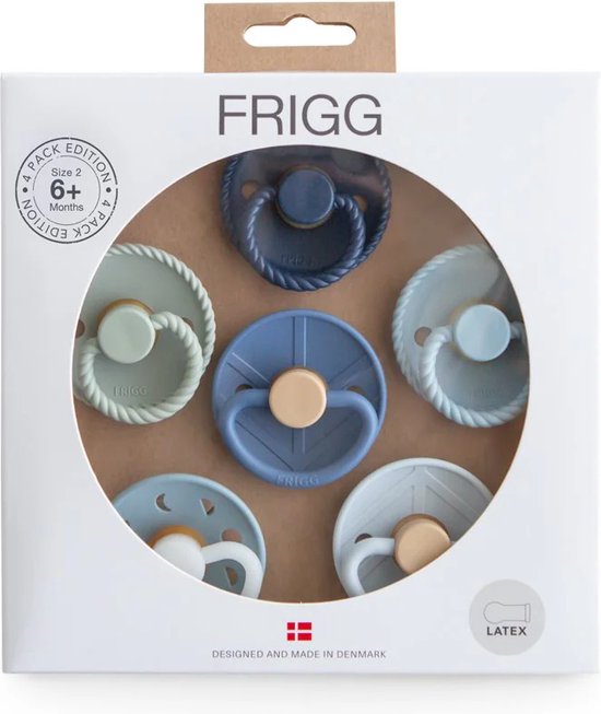 FRIGG Fopspenen - Endless Sea - 6-Pack - Latex - 6–18 Mnd — afbeelding 2