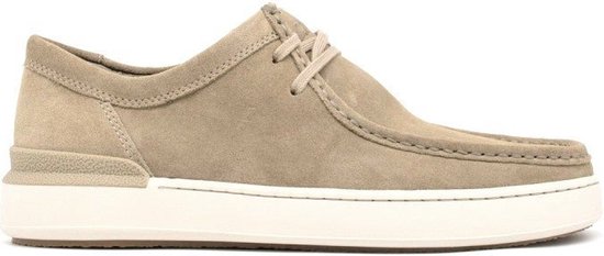 Foto: Clarks courtlite seam heren sneaker beige maat 46 eu 11 uk 