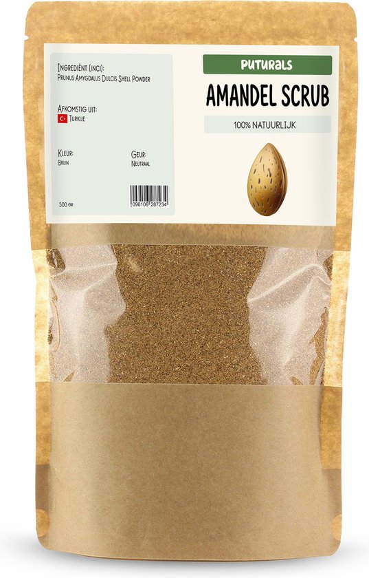 Natuurlijke amandel bodyscrub – 500gr – vitamines A, B en E