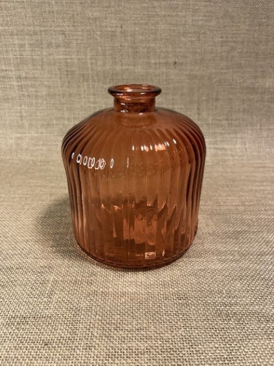 Vaas, gerecycled glas, pink