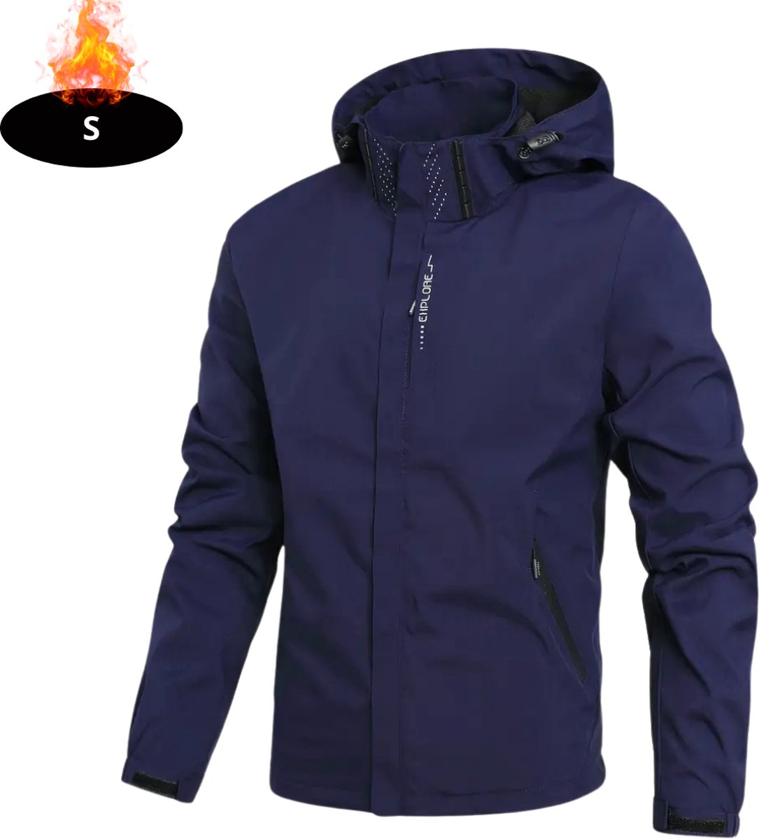 Livano Windjas Heren Parka Lente & Herfst Jas Volwassen Windjack Windbreaker Outdoor Blauw