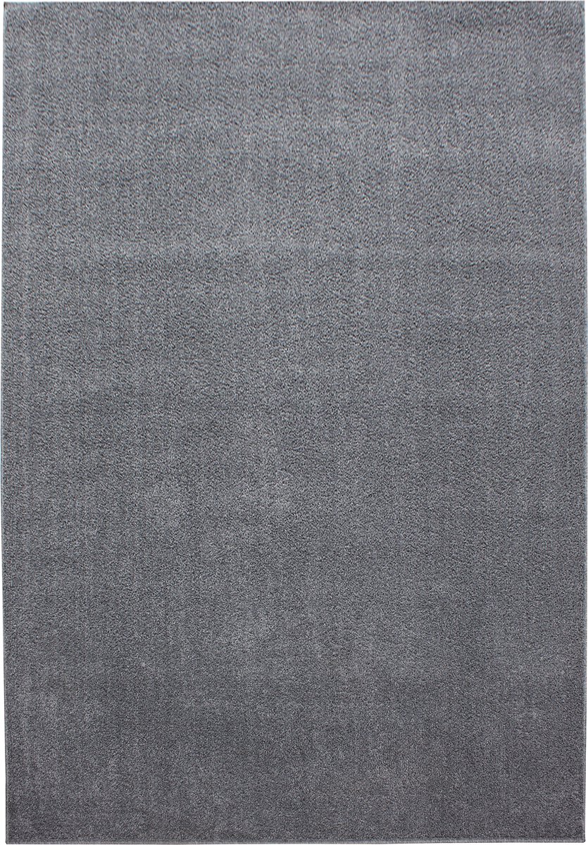Laagpolig Vloerkleed | Tapijt | Ata | Uni | Lichtgrijs | 200x290 cm