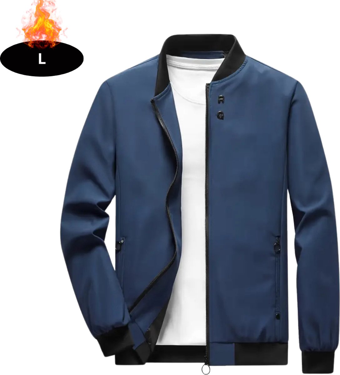 Bovista Windjas Heren Parka Lente & Herfst Jas Volwassen Windjack Windbreaker Outdoor – L Blauw