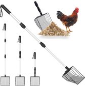 Bol.com 3-in-1 instelbare kippenschep voor het reinigen van kippenhokken - kippenhok accessoires aanbieding