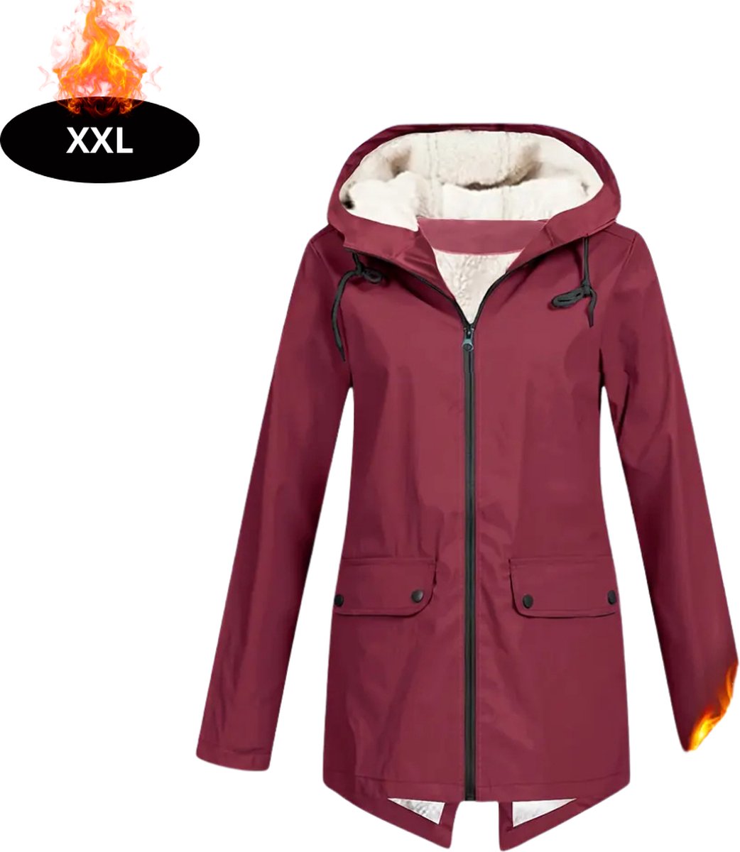 Livano Windjas Dames Parka Lente & Herfst Jas Volwassen Windjack Windbreaker Outdoor Bordeauxrood