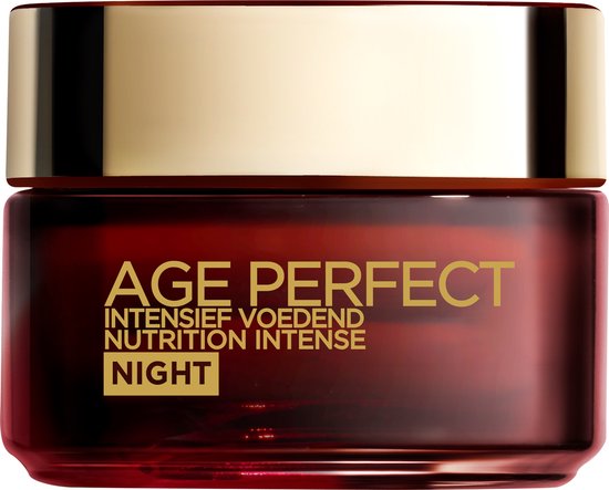 L’Oréal Paris Age Perfect Intensief Voedend Manuka Honing Nachtcrème - Essentiële voedingstoffen en mineralen - Krachtig onbewerkt ingrediënt - 50 ml