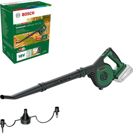 Foto: Bosch universalleafblower 18v 130 bladblazer zonder 18 v accu en lader