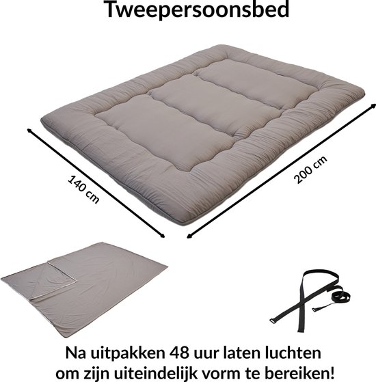 Japanse opvouwbare matras, futon matras dubbele dikkere vloermatras, tatami mat draagbare slaapmat, antislip en ademend, voor thuis slaapzaal, camping bank
