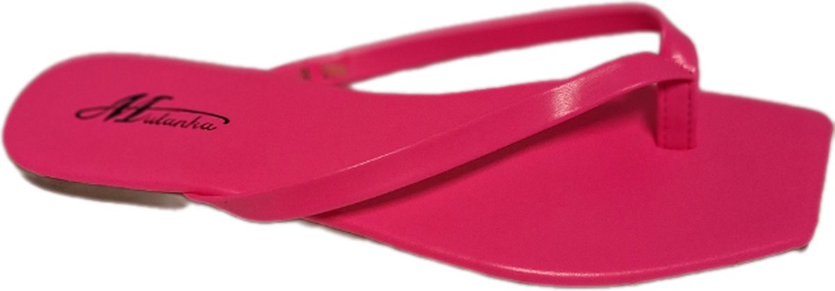 MULANKA- SLIPPER-FUCHSIA-LEDERLOOK-40