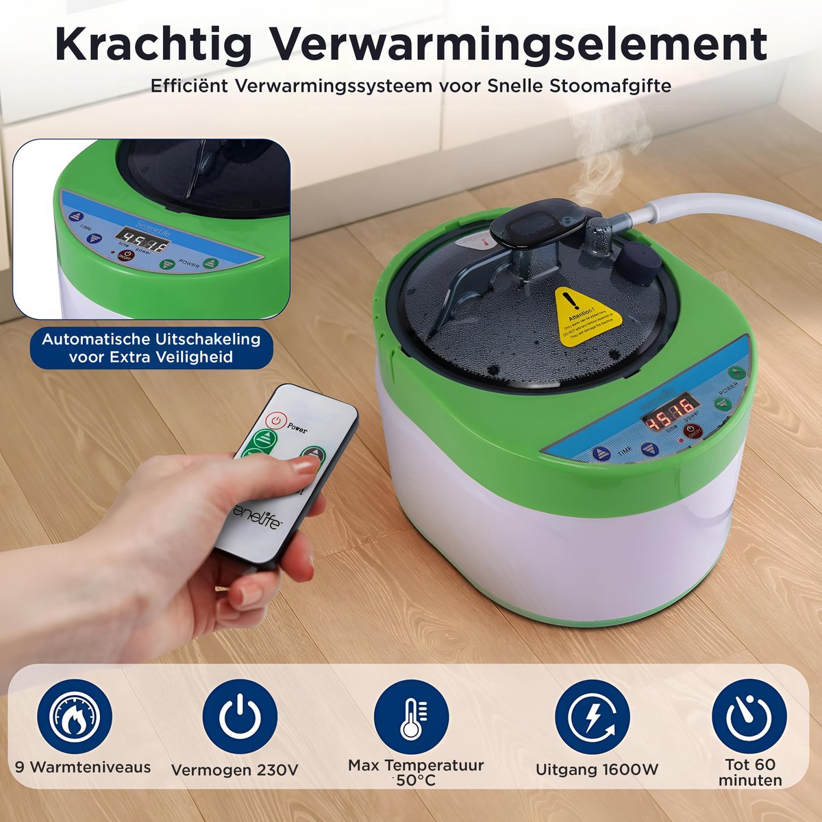 SereneLife, Sauna ,Draagbare sauna voor Thuis, 2-Persoons Stoomsauna Tent met 4L Stomer- 2 Opvouwbare Sauna Stoelen- Afstandsbediening -180 x 120 cm - Zwart thumbnail 7