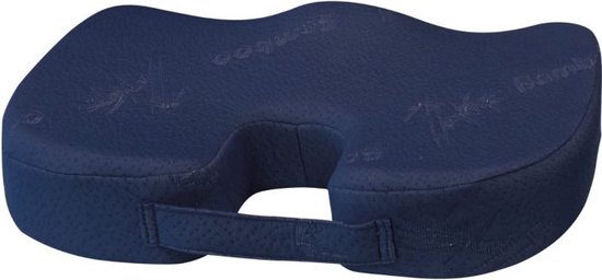 Lucovitaal Bamboe Steun Zitkussen Blauw (1 stuk)