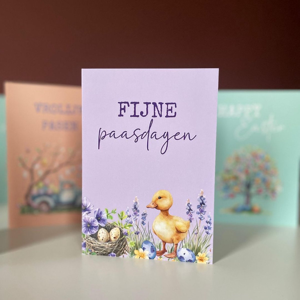 Paaskaart dieren konijn paashaas kuikentjes Paaskaart dieren konijn paashaas kuikentjes