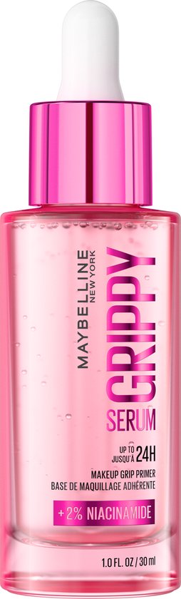 Maybelline New York Grippy Serum Primer - Fixeert make-up 24 uur lang - Formule met 2% niacinamide - 30 ml