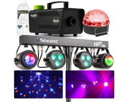 MAX Afterparty feestverlichting set - Met partybar, discolamp en rookmachine - RGBW LED’s