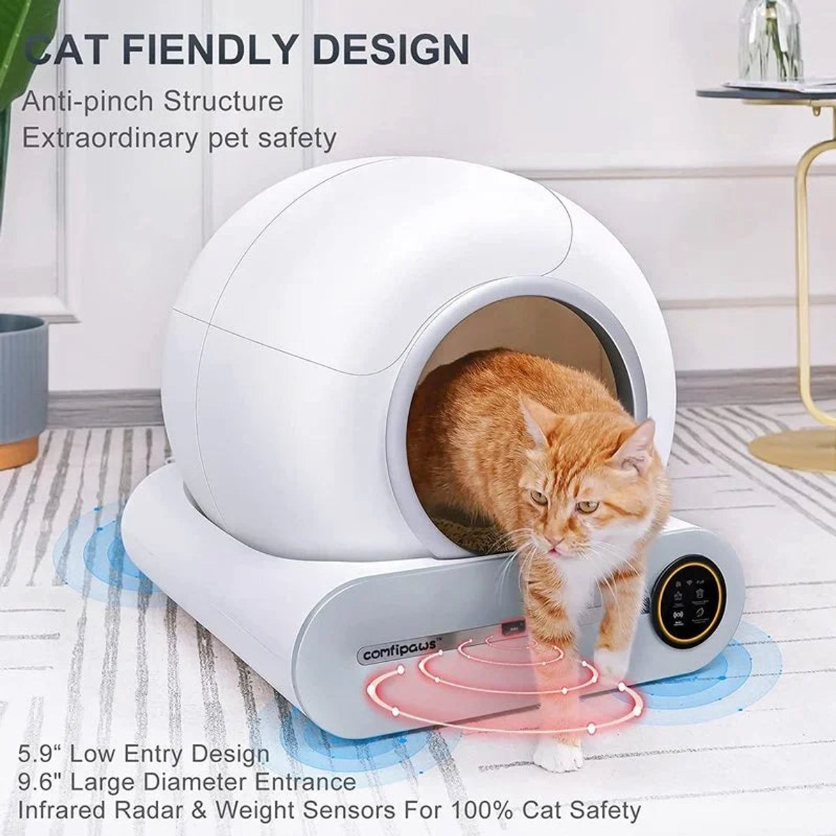 Toiletwaterbak voor kat, toiletvormige waterdispenser voor