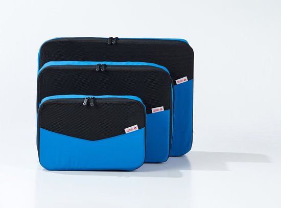 Travelsentry - Packing Cubes Set of 3 - Reizen - Accessoire - Rood - Rpet- 28 * 18 * 8 cm - Voorkomt Onnodig Plastic Gebruik - Compact - Koffer Organizer set