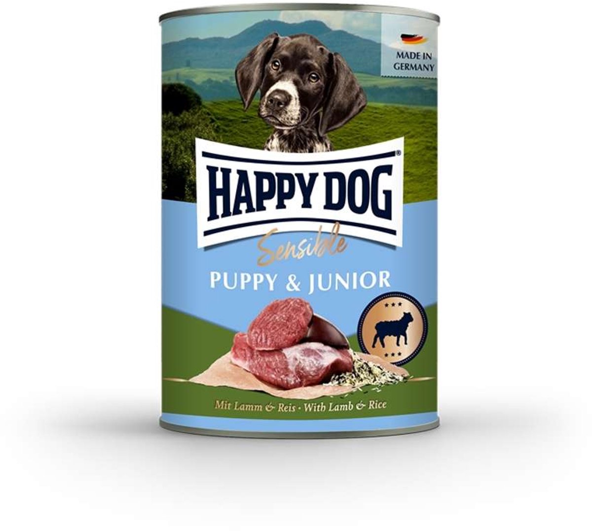 Happy Dog Happy Dog Sensible Puppy & Junior Natvoer - Lam & Rijst - 6 x 400 gram