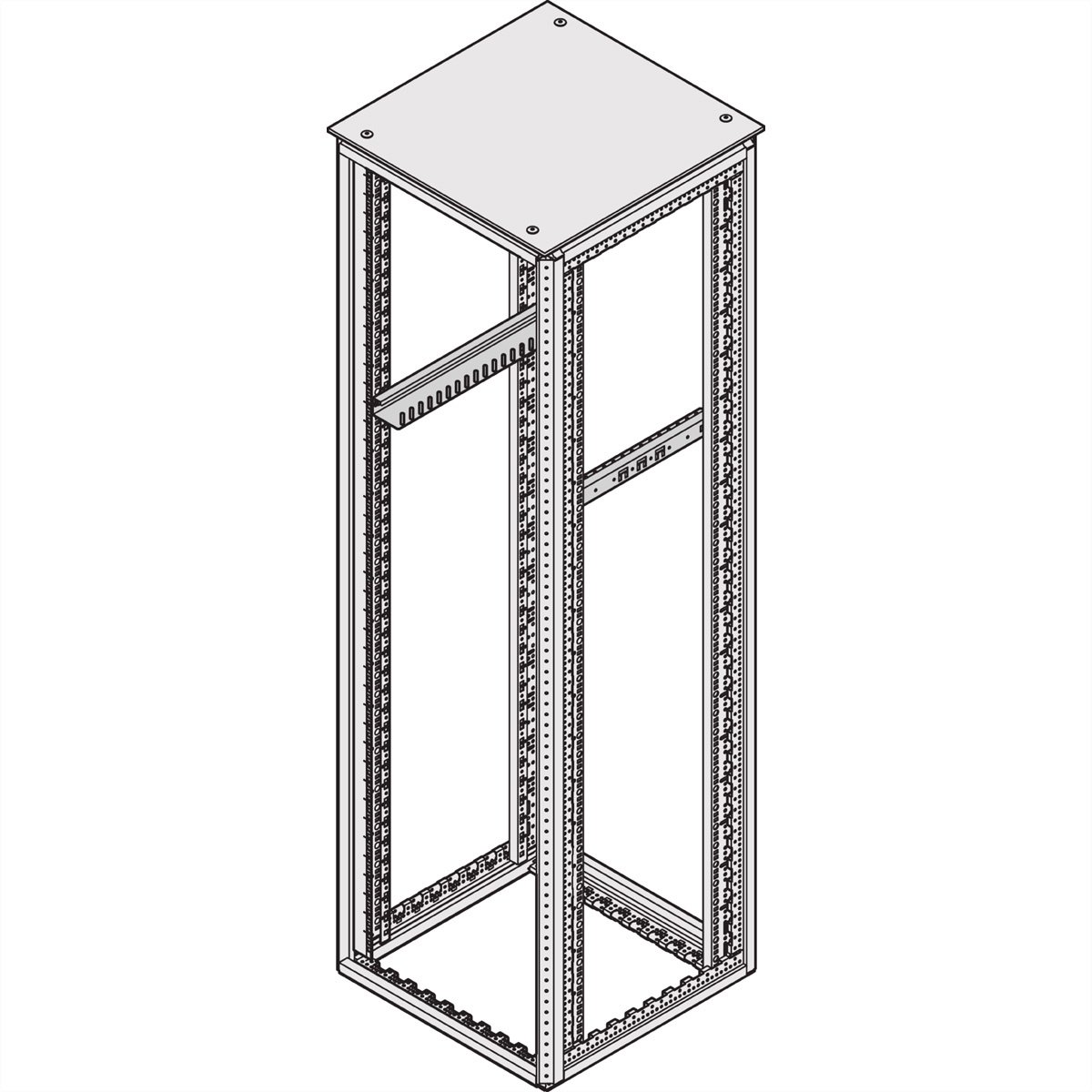 SCHROFF Varistar geleiderail, 25 kg, 5 paar, 1000D