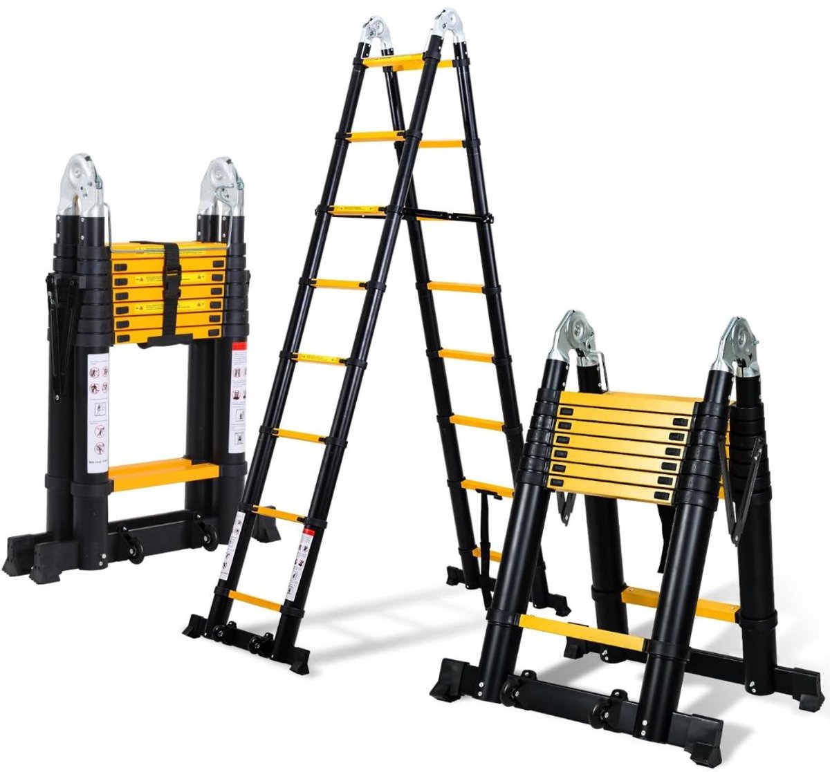 VELTRR® Telescoopladder Aluminium - Vouwladder - 5M