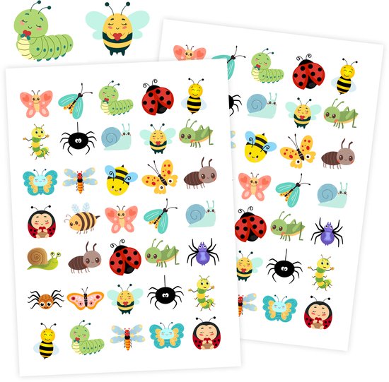 1000 Stuks Bloemenstickers – Lente-, Vlinder- En Insectenstickers, Zelfklevend, Waterdicht, Voor Plakboeken En DIY