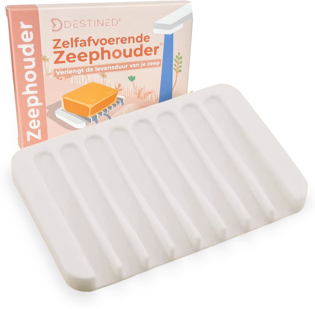 Destined® Zeepbakje - Badkamer Accessoires - Zeephouder - Ivoor (Gebroken Wit)