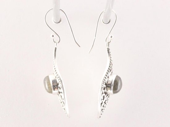 Boucles d'oreilles en argent traité avec labradorite