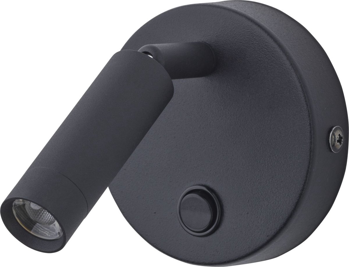 Licht-Erlebnisse - Pasa - LED - Opbouwspot - 4000K - 270lm - van - Metaal - in - Zwart