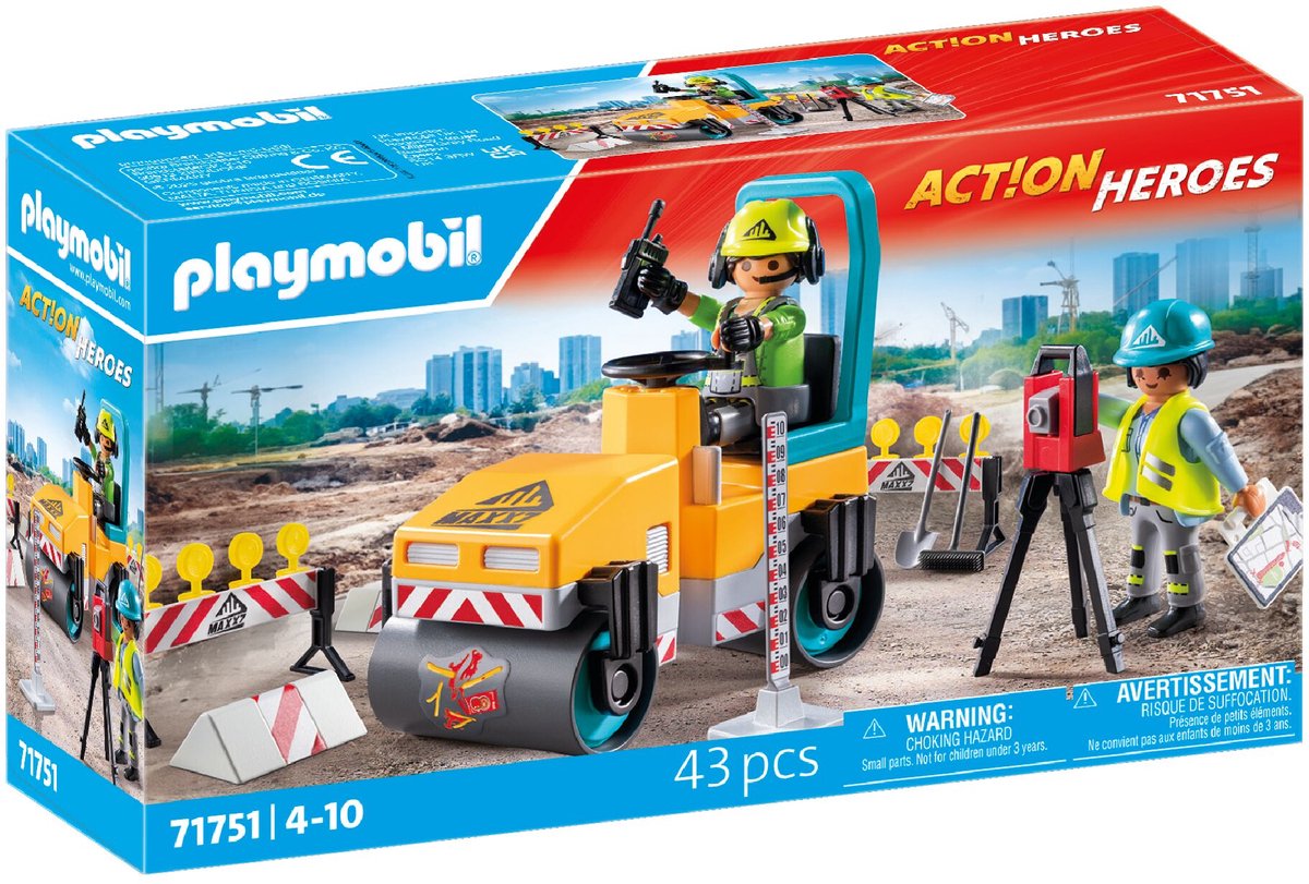 PLAYMOBIL Action Heroes Wegenbouw 71751 — afbeelding 1