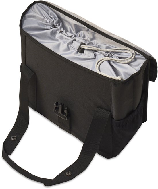 Basil GO - Enkele fietstas - 16 Liter - Waterafstotend - Reflectiedetails - Zwart