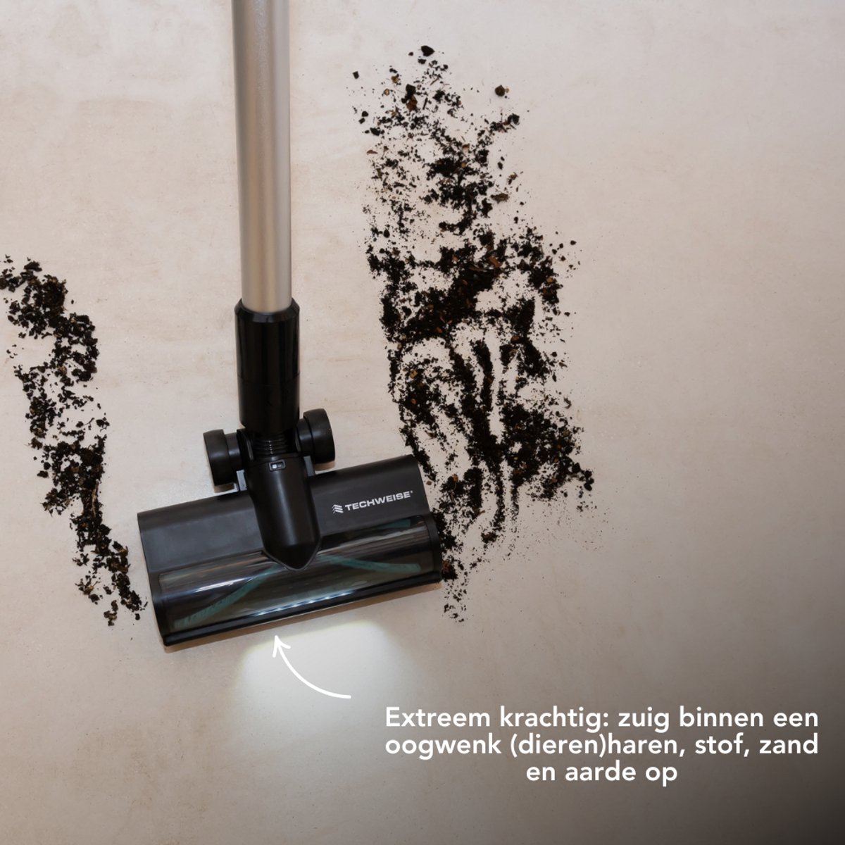 Techweise TV1 Draadloze Steelstofzuiger met 90 Minuten - afbeelding 3