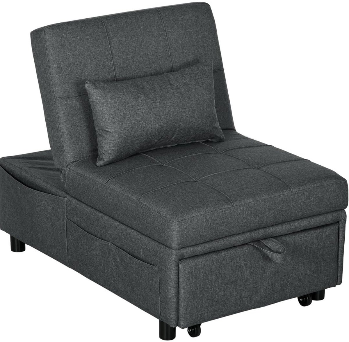 ApexArte® Zetelbed - Slaapstoel - Slaapfauteuil - Grijs