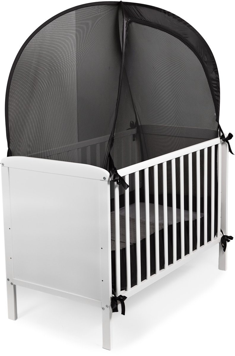 Deconet Pop out klamboetent voor ledikant, 130x70cm, zwart